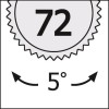 CARRACA REVERSIBLE 1/4 PULGADAS 72DIENTES 129MM