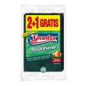 ESTROPAJO LIMP 10X15CM FIBRA VER PODER VERDE SPONTEX 3 PZ