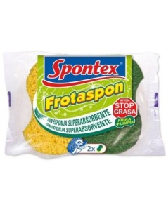 ESTROPAJO LIMP ESPONJA FIBRA VER FROTASPON SPONTEX 2 PZ