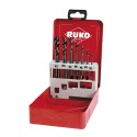 JUEGO DE 7 MACHOS MAQUINA M DIN 371 / 376 HSS-CO VAP RECTIFICADOS PARA ACERO INO
