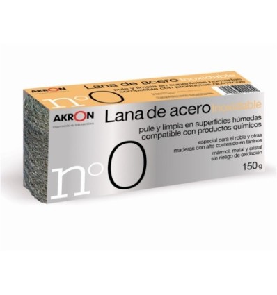 LANA ACERO PULIR INOXIDABLE 150 GR BOBINA AKRON