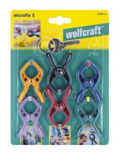 PINZA FIJ APRIETE MINI MULTIUSOS WOLFCRAFT 6 PZ
