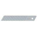 PACK DE 10 CUCHILLAS TROCEABLES 18 MM DOBLE SEGMENTO PLATEADAS