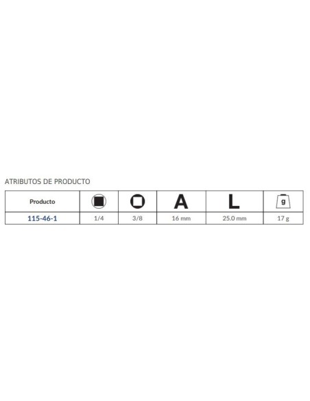 REDUCTOR 3/8" A 1/4"