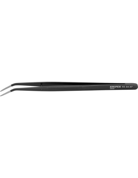 PINZA DE PRECISION PUNTIAGUDA CURVADA 155MM NEGRO