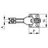 Brida sujeción vertical 6800NI tamaño 0 inoxidable