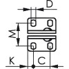 Brida sujeción vertical 6800NI tamaño 0 inoxidable