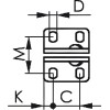 Brida sujeción vertical 6800NI tamaño 0 inoxidable