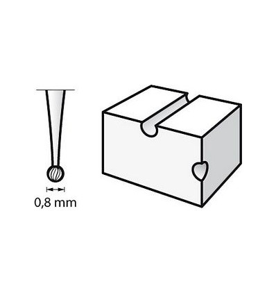 DREMEL 105 FRESA 0,8 MM 26150105JA