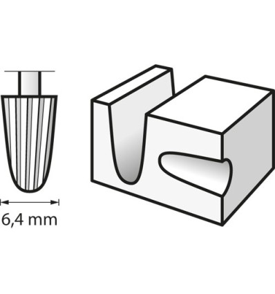 DREMEL 117 FRESA 6,4 MM 26150117JA