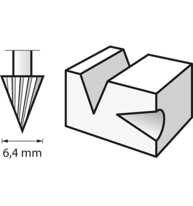DREMEL 125 FRESA 6,4 MM MPX2 26150125JA
