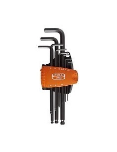 LLAVE ALLEN P/BOLA 1-10MM LARGA ACODADA BAHCO 9 PZ