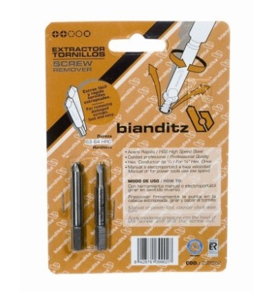 EXTRACTOR TORNILLOS BIANDITZ ROTOS 239902 2 PZ