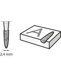 DREMEL 7144 PUNTA DIAMANTADA 2.4 MM 26157144JA