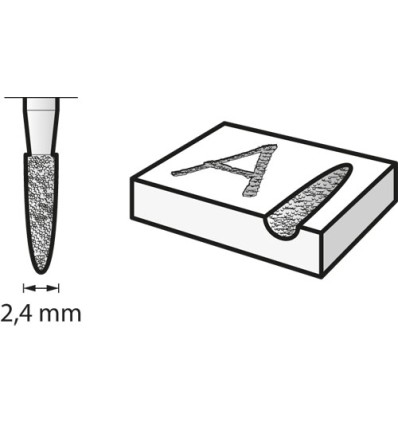 DREMEL 7144 PUNTA DIAMANTADA 2,4 MM 26157144JA