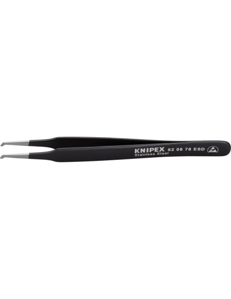 PINZA ESD ACODADA 120MM NEGRO