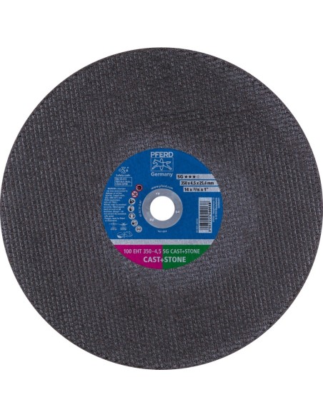 DISCO CORTE 100EHT 350-4.5 AC24 Q SG25.4 CORINDON/FUNDICION HORMIGON ARMADO MAT.