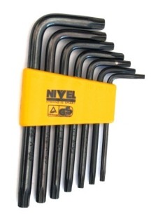 LLAVE ALLEN TORX T10.15.20.25.27.30.40 NE NIVEL 7 PZ
