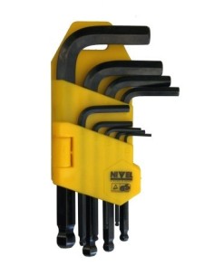 LLAVE ALLEN P/BOLA 1.5-10MM CORTA NE NIVEL 9 PZ