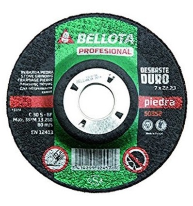 DISCO DESBASTE PIEDRA 115 MM BELLOTA