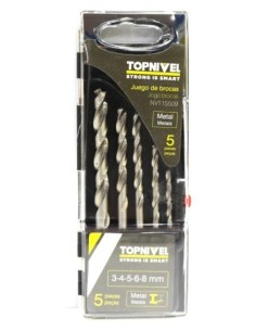 BROCA MET NIVEL RECT 03-04-05-06-08MM NV115509 5 PZ