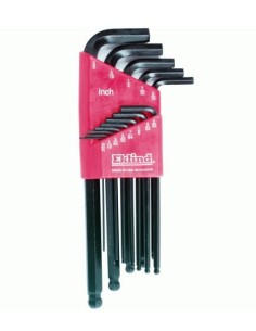 JUEGO 12 LLAVES ALLEN PUNTA BOLA 0,50"-3/8" PULGADAS