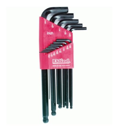 JUEGO 12 LLAVES ALLEN PUNTA BOLA 0,50"-3/8" PULGADAS