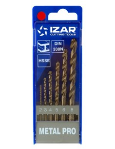 JUEGO BROCAS DIN338 6-UDS. 2-3-4-5-6-8 HSSE 1462