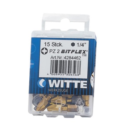 15 PUNTAS EN CAJITA DE PLASTICO LARGO 25 MM (PZ 3 BITFLEX)