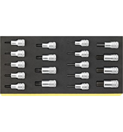 BANDEJA TCS C/ JGO. DE BOCAS DE LLAVE DE VASO 1/2" TCS 54/54TX/18