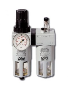 FILTRO REGULADOR LUBRICADOR 1/2" CON MANOMETRO FRL-200