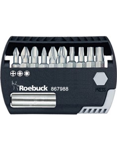 JUEGO 10 PUNTAS PH / PZ / TORX ESTUCHE BIMATERIAL
