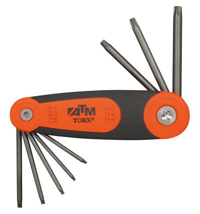 JUEGO DE 8 LLAVES TORX EN SOPORTE TIPO NAVAJA (T9-T40)