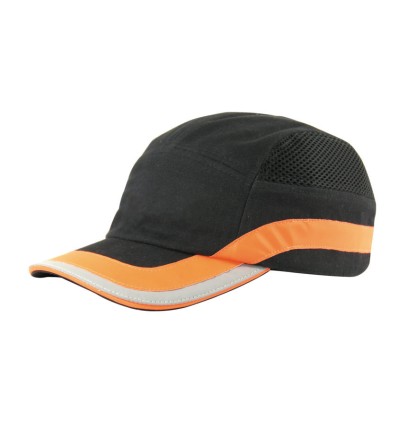 GORRA ANTIGOLPES CLIMAX GN NEGRA/NARANJA