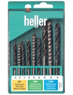 BROCA METAL/PIEDRA/MADERA 05/6/8 MM 09PZ HELLER