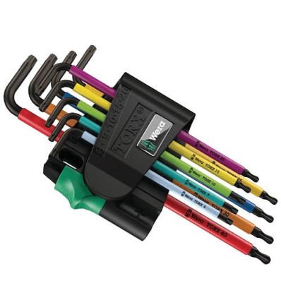 JUEGO 9 LLAVES TORX BOLA TX9-27