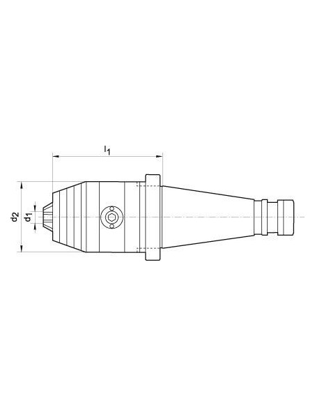 PORTABROCAS CORTO DIN2080 R-L 1.5-16 SK40