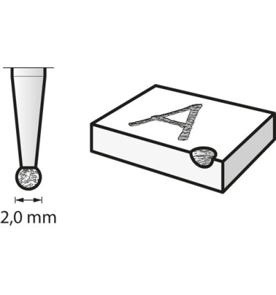 DREMEL 7103 PUNTA DIAMANTADA 2 MM 26157103JA