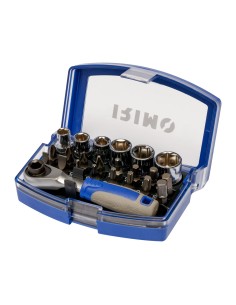 JUEGO VASOS Y PUNTAS 1/4" 23 PIEZAS CON CARRACA