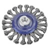 CEPILLO CIRCULAR INOX DE ALAMBRE TRENZADO CON TUERCA M14 Ø 125 MM Y FILAMENTO DE