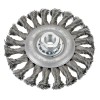 CEPILLO CIRCULAR INOX DE ALAMBRE TRENZADO CON TUERCA M14 Ø 125 MM Y FILAMENTO DE