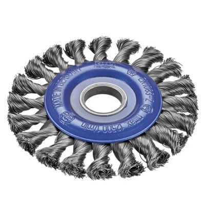 CEPILLO CIRCULAR ACERO DE ALAMBRE TRENZADO CON AGUJERO DE 22,2 MM Y FILAMENTO DE