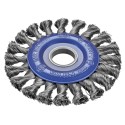 CEPILLO CIRCULAR ACERO DE ALAMBRE TRENZADO CON AGUJERO DE 22,2 MM Y FILAMENTO DE