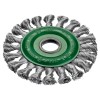 CEPILLO CIRCULAR INOX ALAMBRE TRENZADO 22,2 MM Y FILAMENTO Ø 0.35 MM (125X13 )