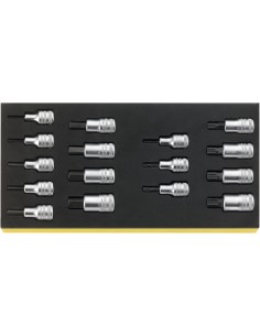 BANDEJA TCS C/ JGO. DE BOCAS DE LLAVE DE VASO 1/2" TCS 54/54X/16