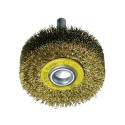 CEPILLO CIRCULAR ACERO DE ALAMBRE ONDULADO CON VASTAGO DE 6 MM Y FILAMENTO DE Ø