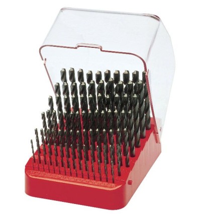 JUEGO DE 91 BROCAS HSS RECTIFICADAS EN ESTUCHE PLASTICO