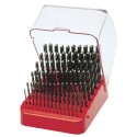 JUEGO DE 91 BROCAS HSS RECTIFICADAS EN ESTUCHE PLASTICO