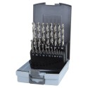 JUEGOS DE 23 BROCAS HELICOIDALES DIN 338 TIPO N CON PLAQUITA DE CORTE DE METAL D