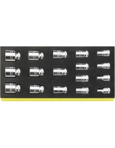 BANDEJA TCS C/ JGO. DE BOCAS DE LLAVE DE VASO 1/2" TCS 50A/17